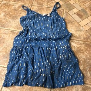 Blue and cream summer dress